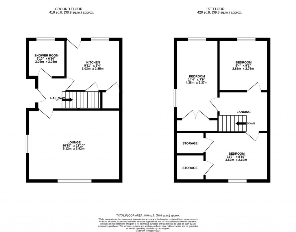 Floorplans For Gotch Road, Barton Seagrave