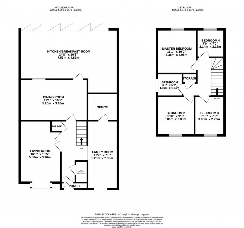 Floorplans For Windermere Drive, Wellingborough