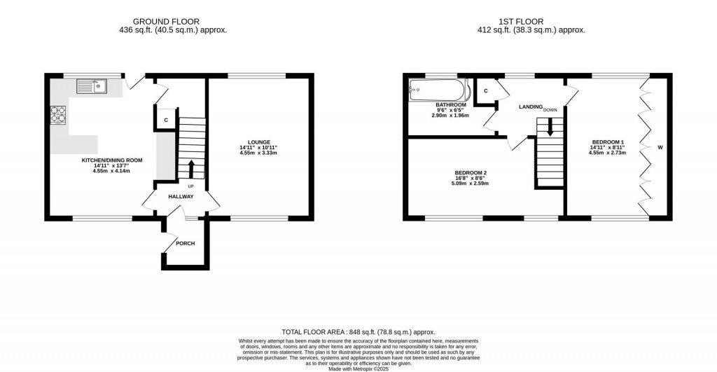 Floorplans For Town Close, Little Harrowden