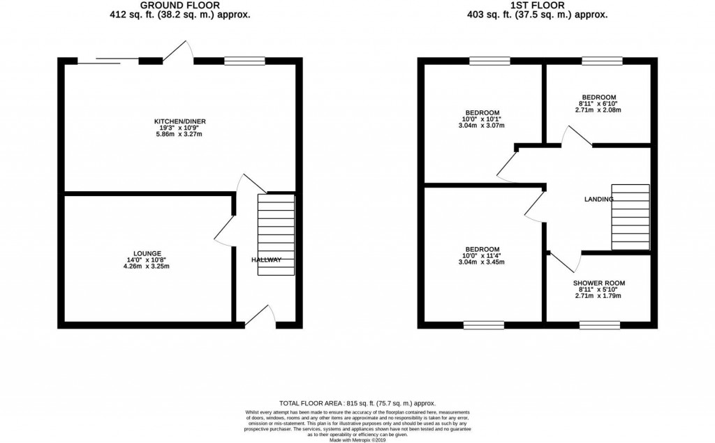 Floorplans For Loatland Street, Desborough