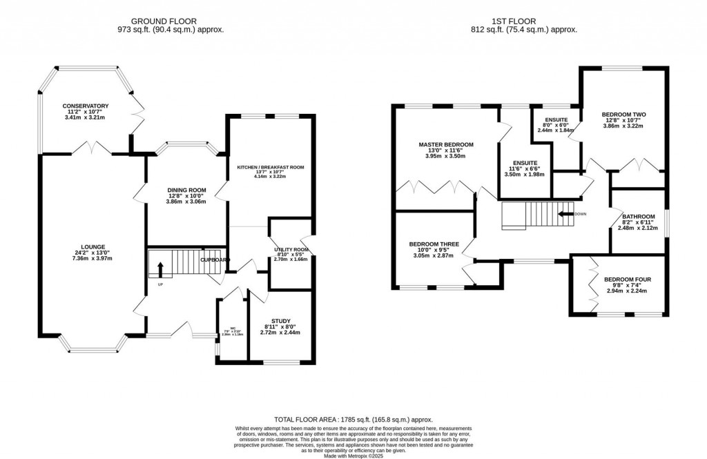 Floorplans For Fernfield Close, Market Harborough