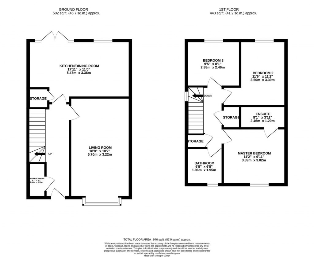 Floorplans For Haystack Close, Wellingborough