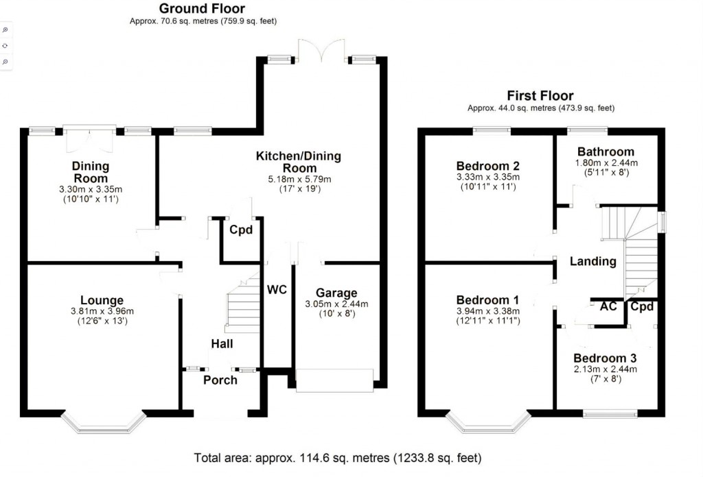 Floorplans For Mountfield Road, Northampton