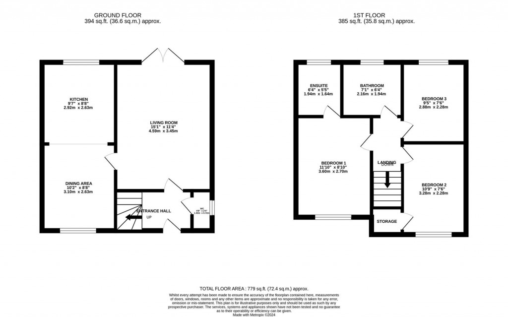 Floorplans For Torville Crescent, Kettering