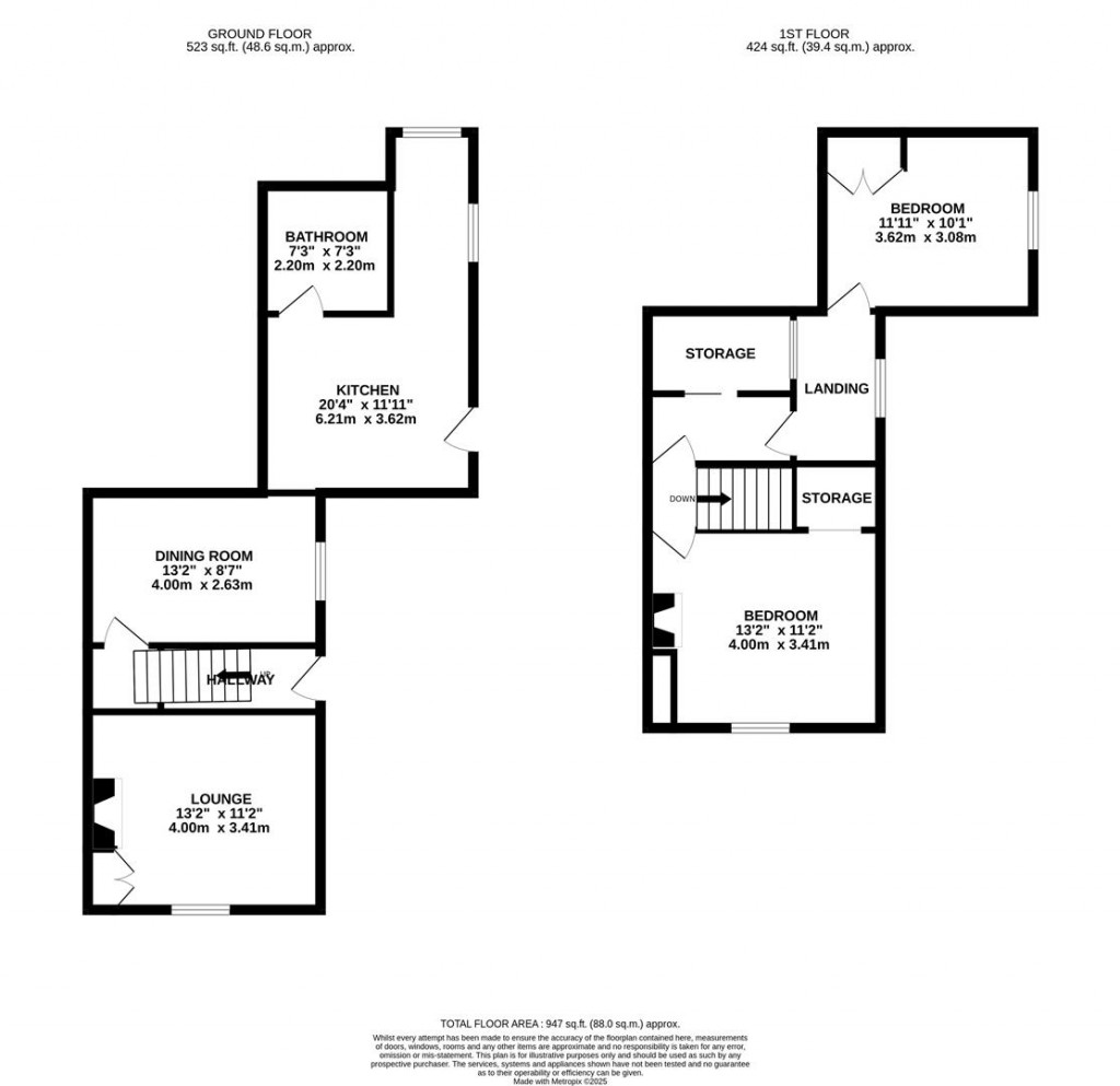 Floorplans For Brooke Road, Great Oakley Village, Corby