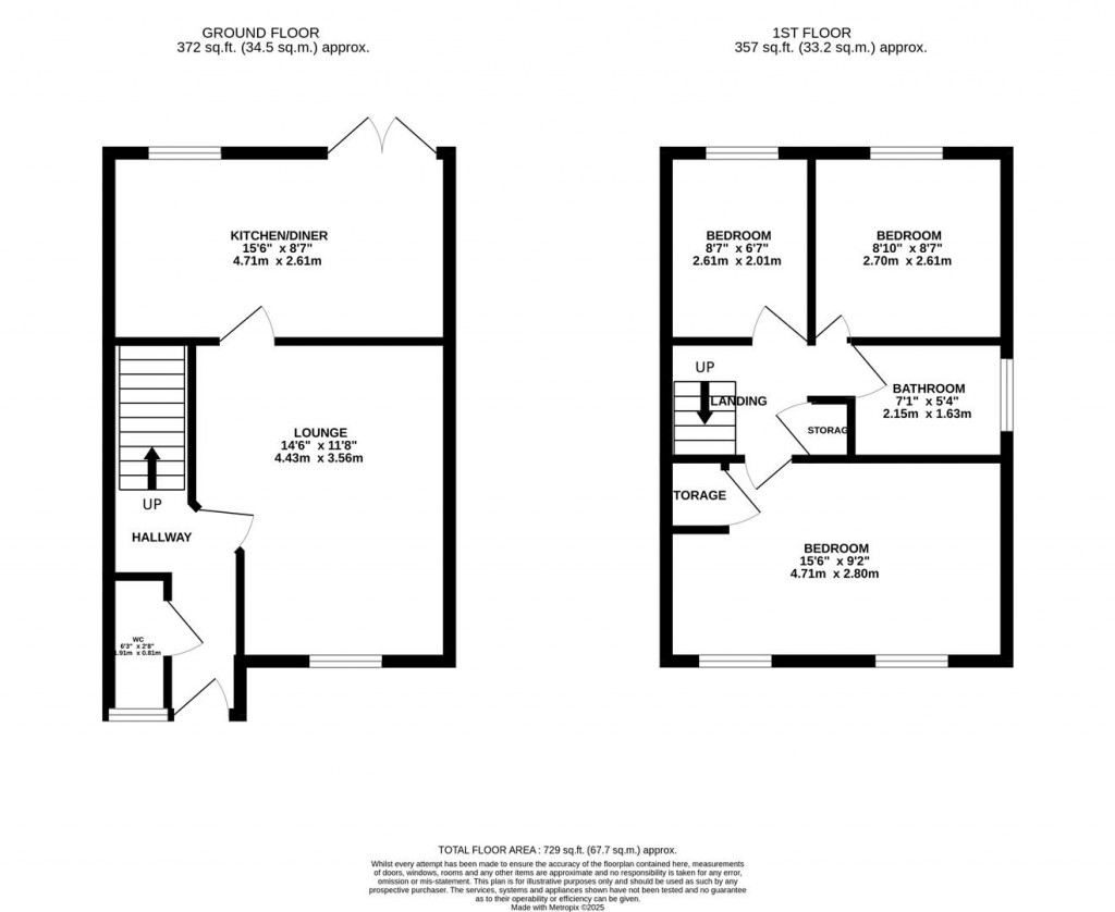 Floorplans For Fortress Close, Weldon, Corby